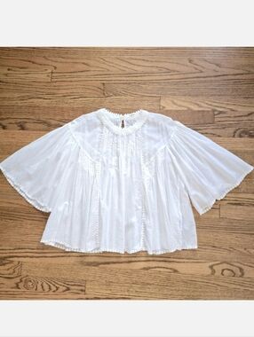 Cotton ISABEL MARANT Étoile Algar Top Small Medium EU 38 White Lace